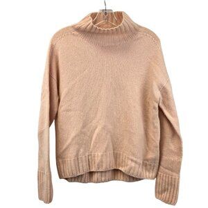 Knititude Women’s Long Sleeve Mock Neck Pink Sweater Wool Cashmere Blend XS
